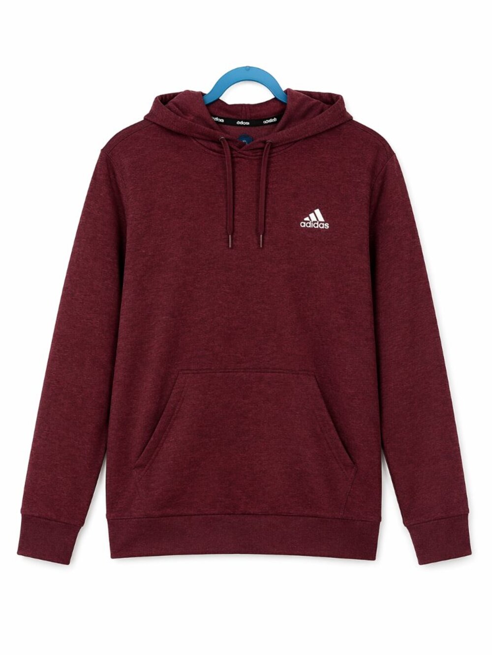 NWT Adidas Women's XL Heathered Burgundy Hooded Pullover Athletic Hoodie